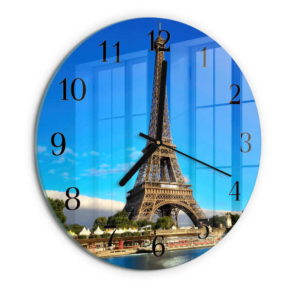 Kerek üvegóra Eiffel-torony Párizs