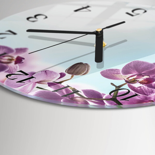Kerek üvegóra Orchidea