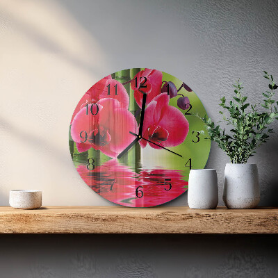 Kerek üvegóra Orchidea