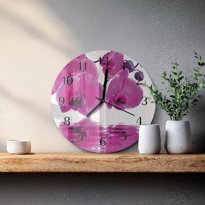 Kerek üvegóra Orchidea