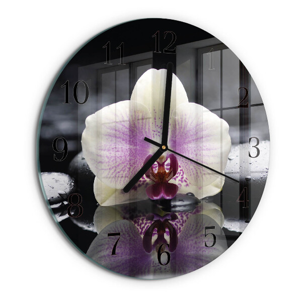 Kerek üvegóra Orchidea