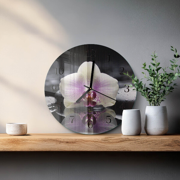 Kerek üvegóra Orchidea