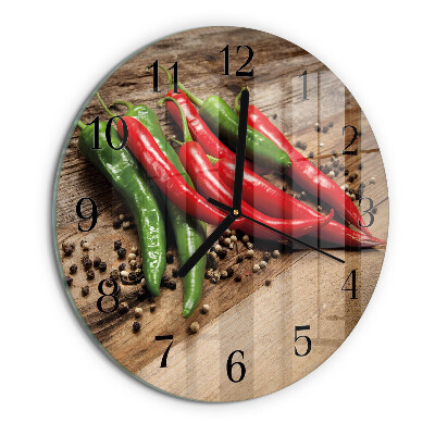 Kerek üvegóra Chili paprika