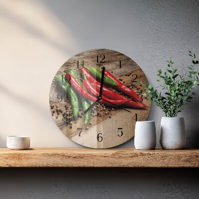 Kerek üvegóra Chili paprika