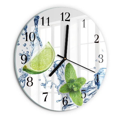 Kerek üvegóra Menta lime-mal