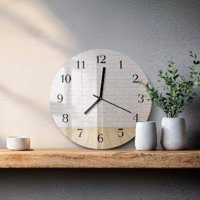 Kerek üvegóra Tégla