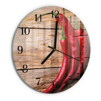 Kerek üvegóra Chili paprika