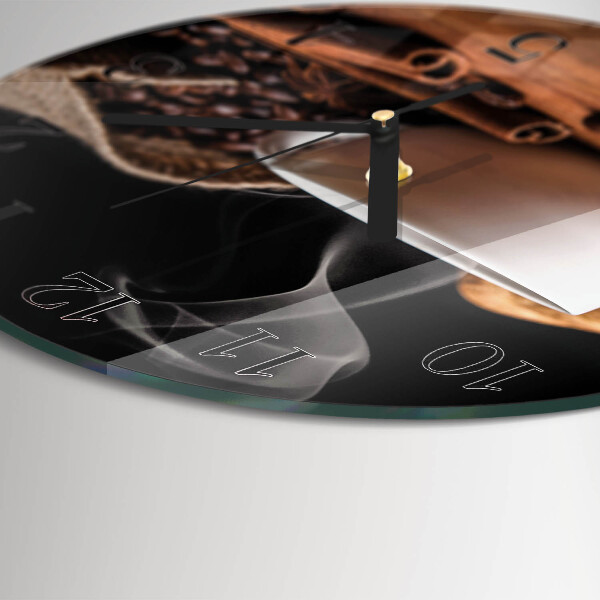 Kerek üvegóra Kávé