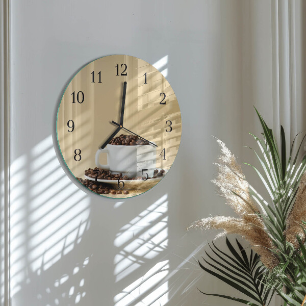 Kerek üvegóra Kávé