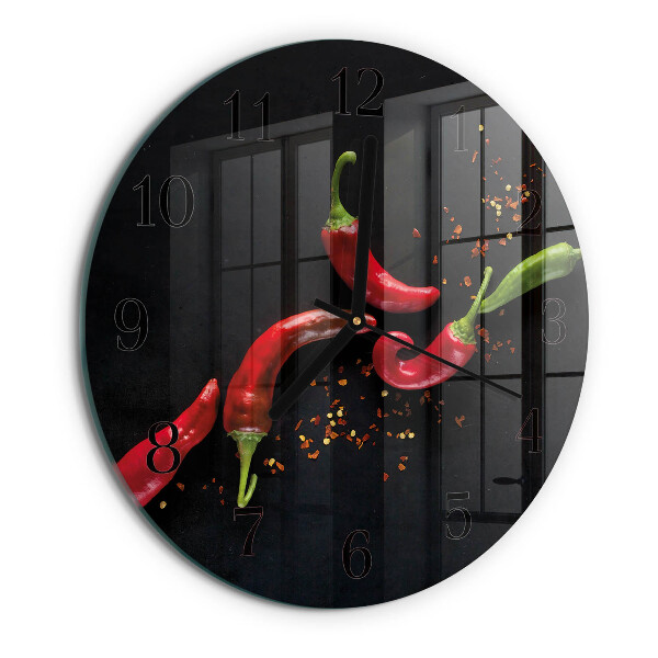Kerek üvegóra Chili paprika