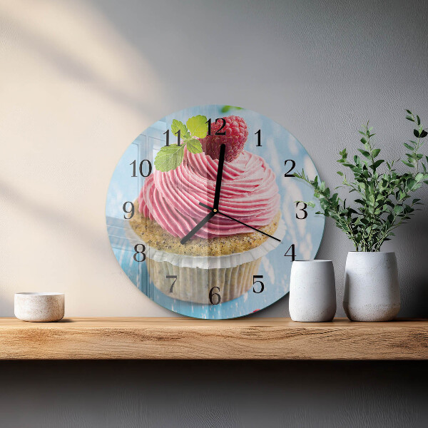 Kerek üvegóra Málnás muffin