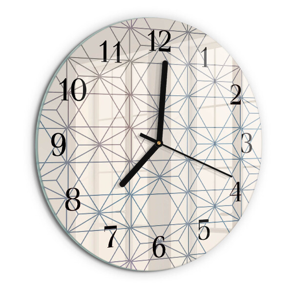 Kerek üvegóra Geometrikus minta