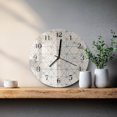 Kerek üvegóra Geometrikus minta