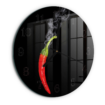 Kerek üvegóra Chili paprika