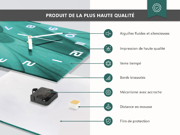 Téglalap alakú üvegóra Rózsa