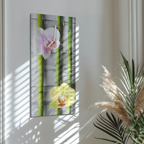 Téglalap alakú üvegóra Orchidea bambusz