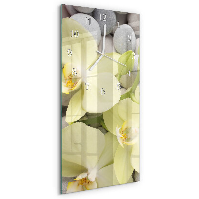 Téglalap alakú üvegóra Orchidea kövek