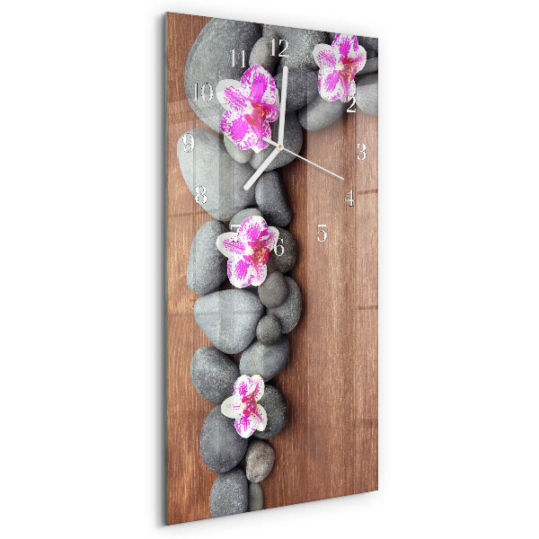 Téglalap alakú üvegóra Orchidea kövek