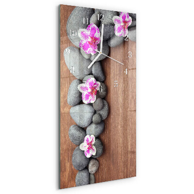 Téglalap alakú üvegóra Orchidea kövek