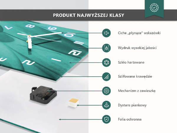 Téglalap alakú üvegóra Minta