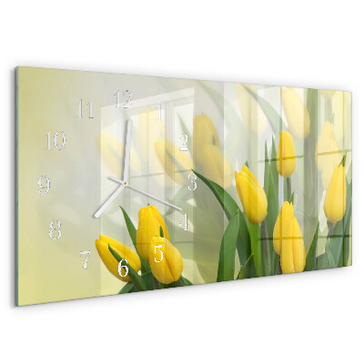 Vízszintes üvegóra Tulipánok