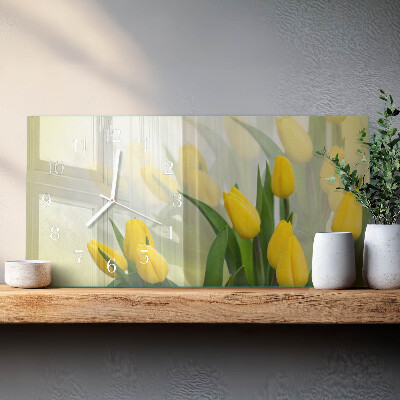 Vízszintes üvegóra Tulipánok