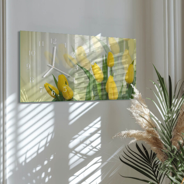 Vízszintes üvegóra Tulipánok