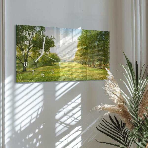 Vízszintes üvegóra A természet zöldje