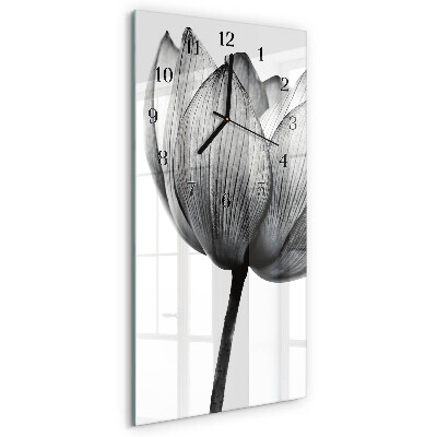 Négyszögletes üvegóra Tulipán