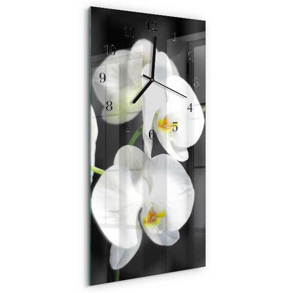 Négyszögletes üvegóra Orchidea