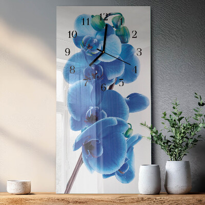 Négyszögletes üvegóra Orchidea