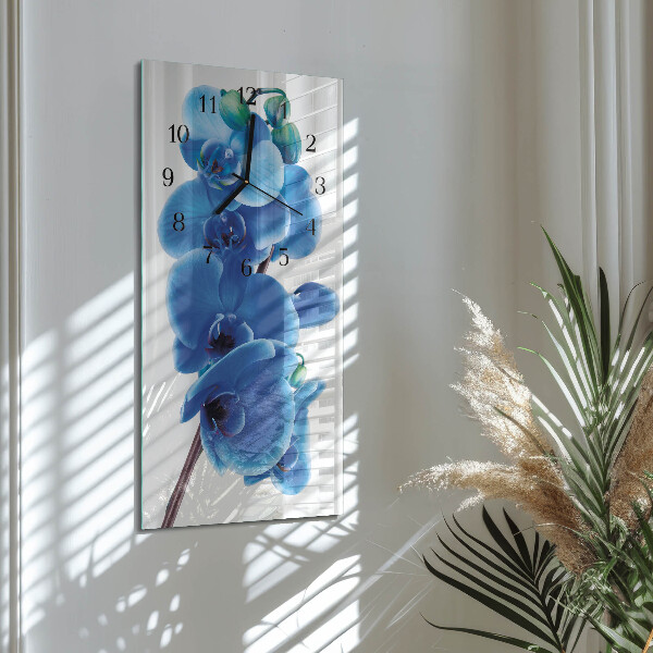 Négyszögletes üvegóra Orchidea