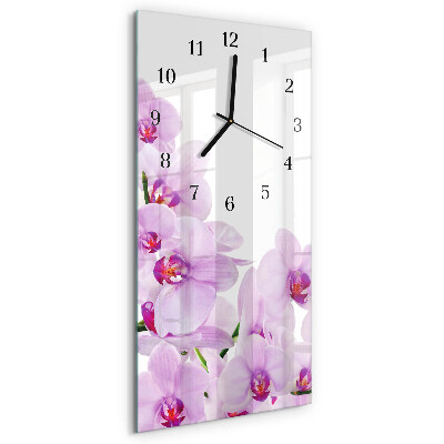 Négyszögletes üvegóra Orchideák