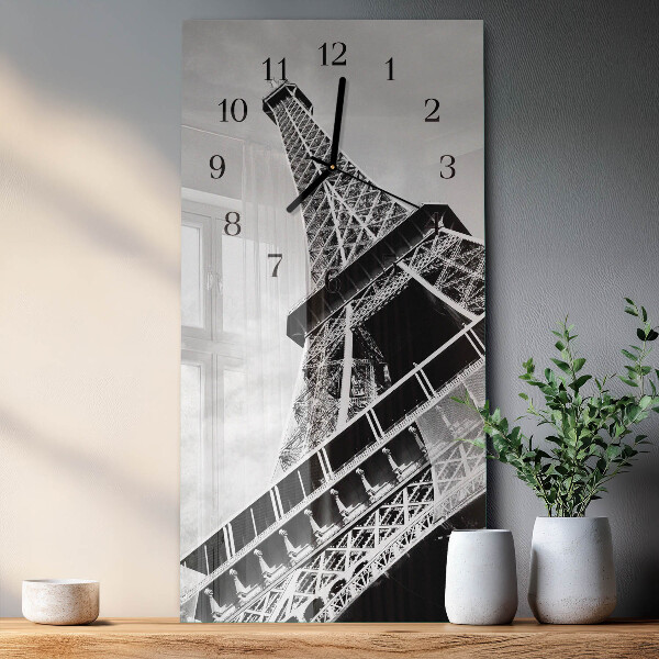 Négyszögletes üvegóra Eiffel-torony