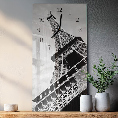 Négyszögletes üvegóra Eiffel-torony