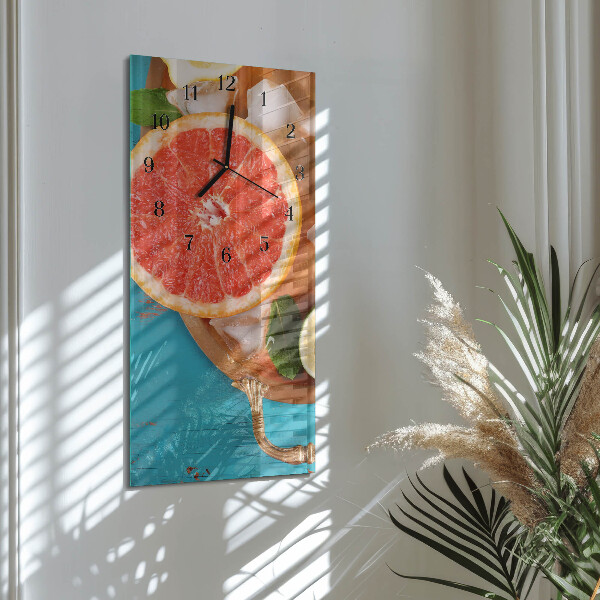 Négyszögletes üvegóra Grapefruit