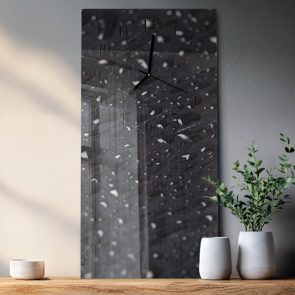 Négyszögletes üvegóra Csepp víz