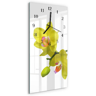 Négyszögletes üvegóra Orchidea