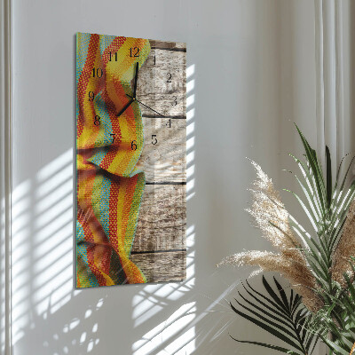 Négyszögletes üvegóra Fa szövet