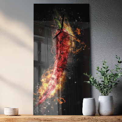 Négyszögletes üvegóra Csípős paprika