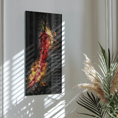 Négyszögletes üvegóra Csípős paprika