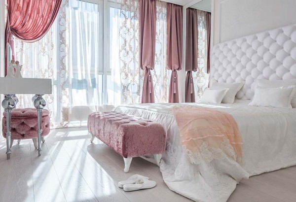 A glamour hálószoba - a luxus tér kialakításának módjai