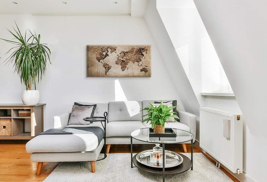 Nappali fal - az üres térből feltűnő dekorációvá válik